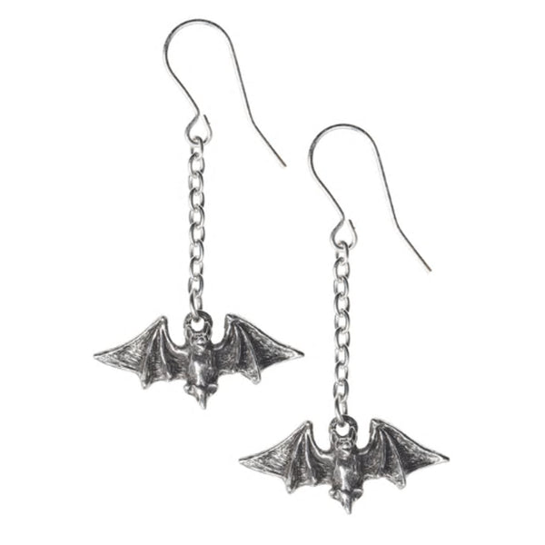 Kiss the Night Bat Earrings by Alchemy Gothic