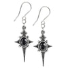 Sterne Leben Black Star Crystal Earrings by Alchemy Gothic