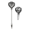Witches Heart Stud Earrings by Alchemy Gothic