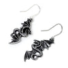 Flight of Airus Droppers Dragon Earrings by Alchemy Gothic