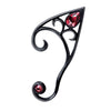 Elvyn Earwrap Black with Red Crystal Elven Ear Wrap Earring by Alchemy Gothic
