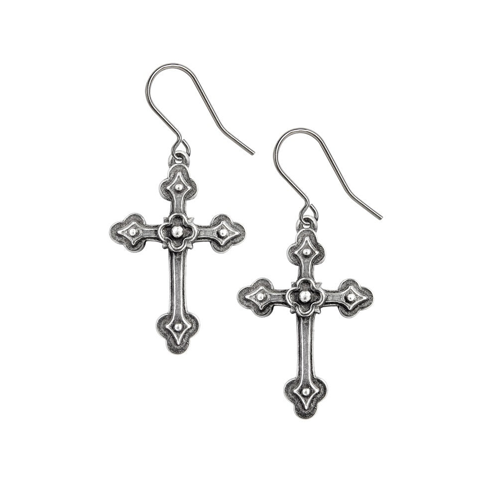 Gothic Devotion Crosses Earrings by Alchemy Gothic