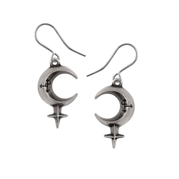 Lilith Crescent Moon Earrings by Alchemy Gothic