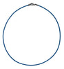 Gunmetal 1.8mm Fine Royal Blue Leather Cord Necklace
