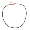 Antique Copper 1.8mm Fine Brown Leather Cord Necklace with Extender Chain