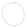 Sterling Silver 1.8mm Fine Pink Leather Cord Necklace