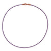 Antique Copper 1.8mm Fine Purple Leather Cord Necklace