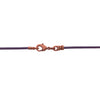 Antique Copper 1.8mm Fine Purple Leather Cord Necklace