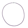 Sterling Silver 1.8mm Fine Purple Leather Cord Necklace