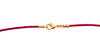 Gold Plated 1.8mm Fine Red Leather Cord Necklace
