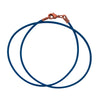 Antique Copper 1.8mm Fine Royal Blue Leather Cord Necklace