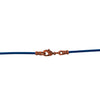 Antique Copper 1.8mm Fine Royal Blue Leather Cord Necklace