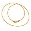 Gold Plated 1.8mm Fine Natural Light Tan Leather Cord Necklace