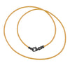 Gunmetal 1.8mm Fine Natural Light Tan Leather Cord Necklace