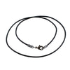 Gunmetal 1.8mm Fine Black Leather Cord Necklace