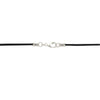 Sterling Silver 1.8mm Fine Black Leather Cord Necklace