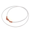 Antique Copper 1.8mm Fine White Leather Cord Necklace