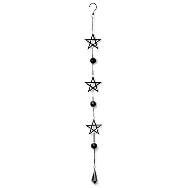Black Pentagram Hanging Decoration by Alchemy Gothic
