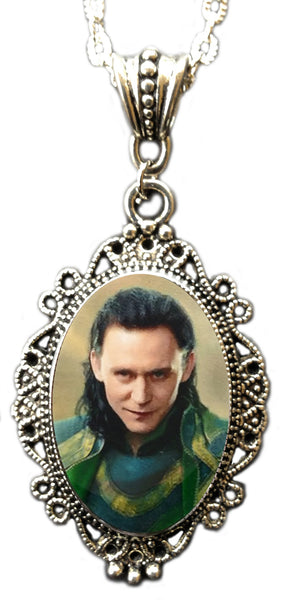 Alkemie Loki From Avengers Tom Hiddleston Portrait Cameo Necklace