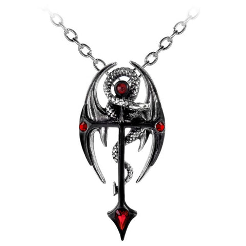 Draconkreuz Pendant Dragon Cross Necklace by Alchemy Gothic