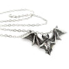 Om Strygia Bat Pendant Necklace by Alchemy Gothic