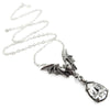 La Nuit Crystal Bat Pendant Necklace by Alchemy Gothic