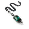 Sucre Vert Absinthe Spoon Emerald Crystal Pendant Necklace by Alchemy Gothic