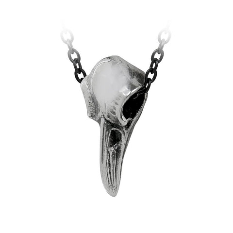 2 Large Raven Bird Skull Pendants Antique Silver Gothic Steampunk Jewelry Findings