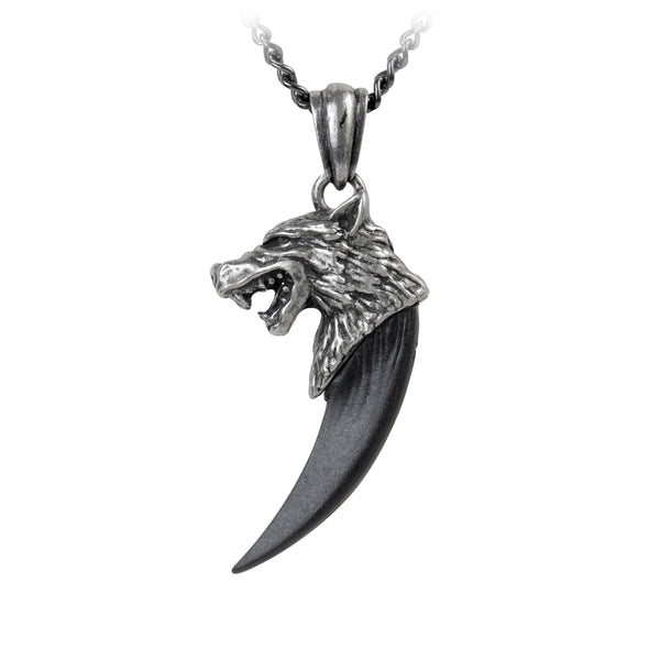 Wolf Macht Pendant Black Fang Viking Necklace by Alchemy Gothic