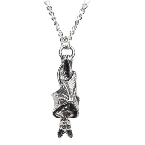 Awaiting The Eventide Bat Pendant Necklace by Alchemy Gothic