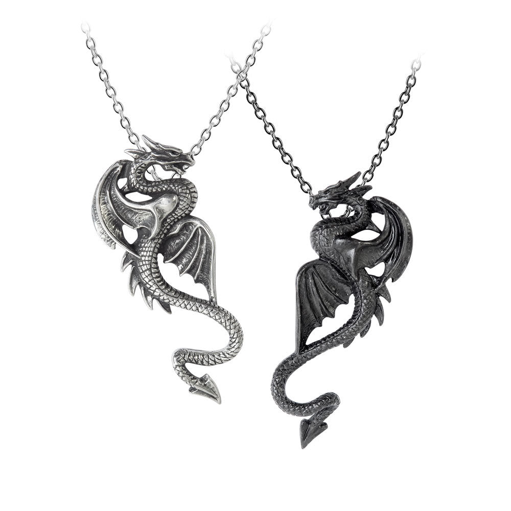 Blue Dragon Friendship Necklace Set Handmade Fantasy Jewelry - Etsy