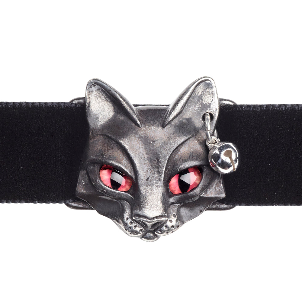 Bastet Goddess Choker Alchemy Gothic Velvet Cat Necklace