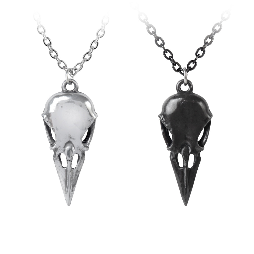 Coeur Crane Pendant Alchemy Gothic Matching Couples Raven Skull Neckla