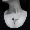 Faerie Glade Fairy Black Rose Necklace by Alchemy Gothic