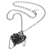 Witches Black Heart Pendant Necklace by Alchemy Gothic