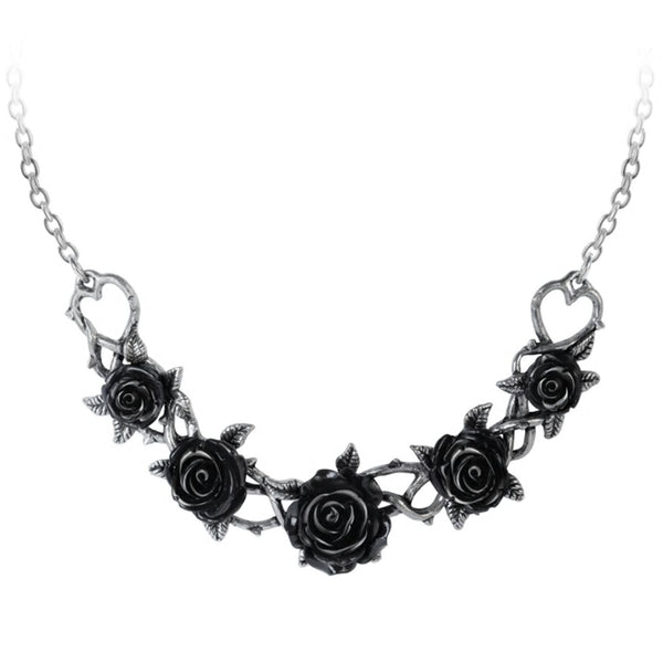 Zircon Black Rose Flower Long Necklace Sweater Chain Fashion Metal Chain  Crystal Flower Pendant Necklaces Adjusted - Online Furniture Store - My  Aashis