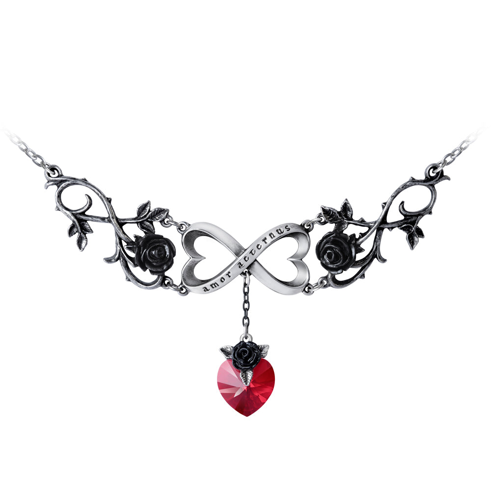 Sanguinari Red Crystal Black Velvet Pendant Choker Necklace – Art of  Adornment