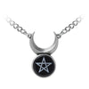 Sin-Horned God Pendant Crescent Moon Pentagram Necklace by Alchemy Gothic