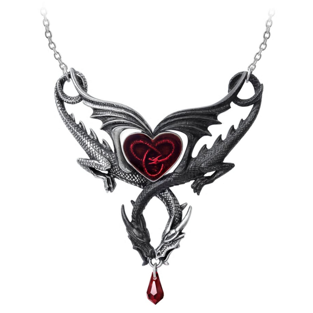 The Confluence of Opposites Dragon Heart Necklace by Alchemy Gothic