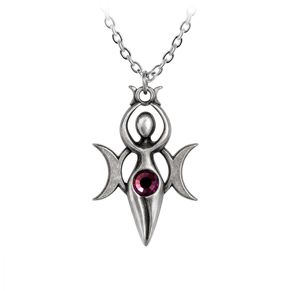 Danu Pendant Triple Moon Goddess Necklace by Alchemy Gothic