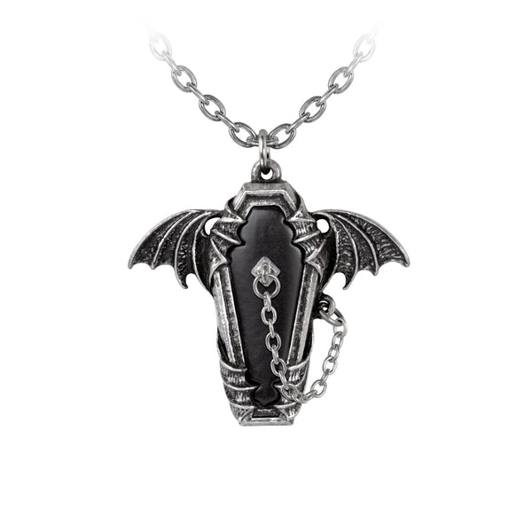 Eternal Sleep Pendant Vampire Coffin Necklace by Alchemy Gothic