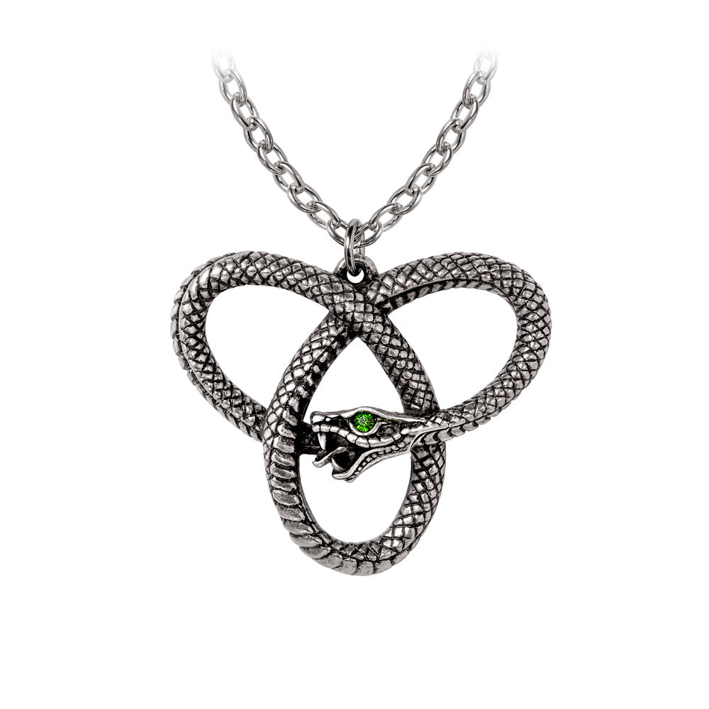 Eve's Triquetra Serpent Pendant Snake Necklace by Alchemy Gothic