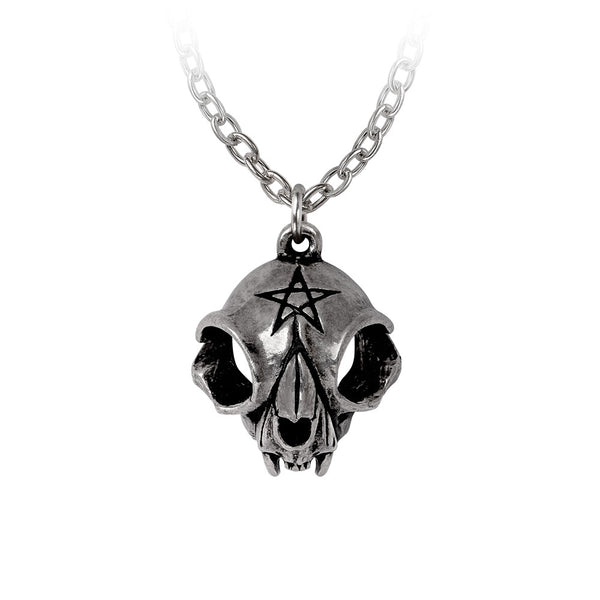 My Forever Friend Pendant Cat Skull Necklace by Alchemy Gothic