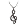Playing The Devil's Tune Musical Snake Pendant by Alchemy Gothic
