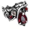 Passion Red Crystal Ring by Alchemy Gothic