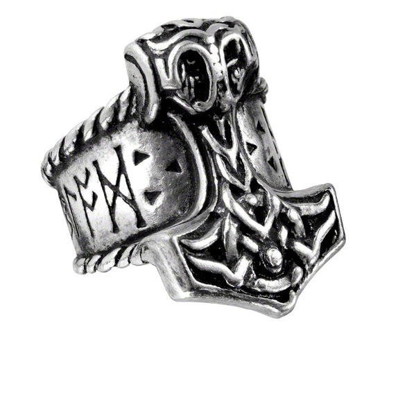 Thor's Runehammer Ring Men's Viking Ringband by Alchemy Gothic