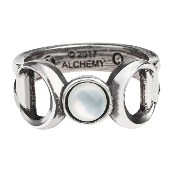 Triple Goddess Alchemy Gothic Wiccan Ring