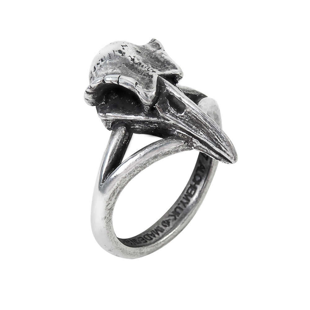 Rabeschadel Kleiner Ring - Raven Skull Alchemy Gothic Ring