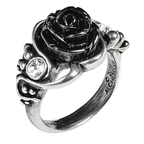 Bacchanal Black Rose Ring by Alchemy Gothic
