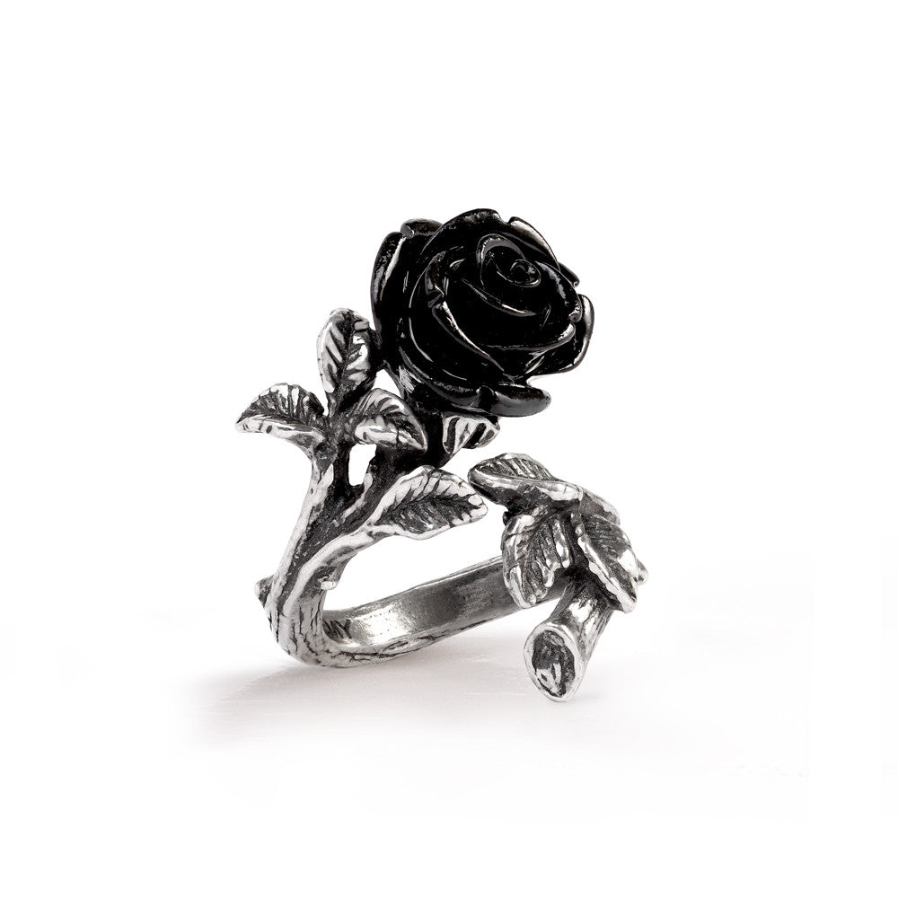Gothic Red Rose Flower Adjustable Ting Dark Style Open Ring - Temu
